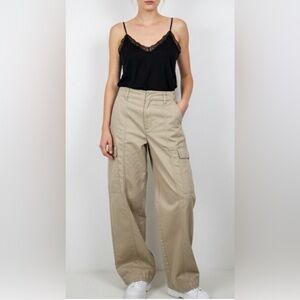 CALVIN KLEIN - Wide Leg Tan Cargo Pants